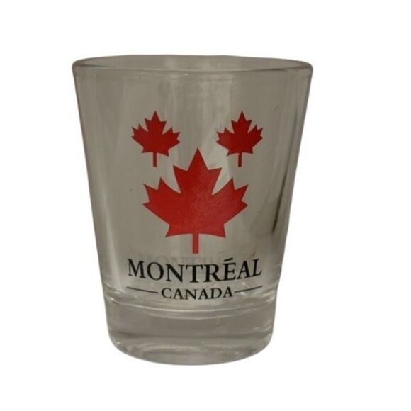 Montreal Canada Red Maple Leaf Shot Glass - Picture 1 of 6